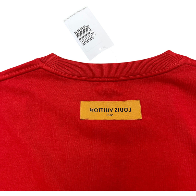 Men's Plaque Logo T-Shirt Red Size L