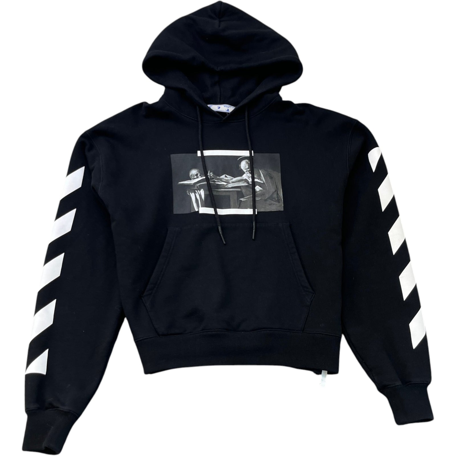 Men's Caravaggio Print Hoodie Black Size M - Photo 1