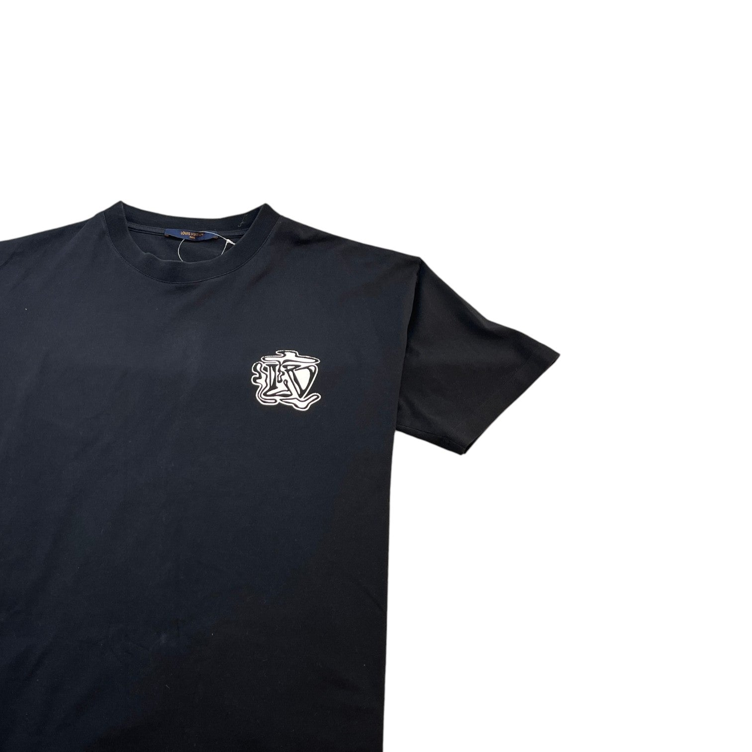Men's Smoke Print T-Shirt Black Size M - Photo 3