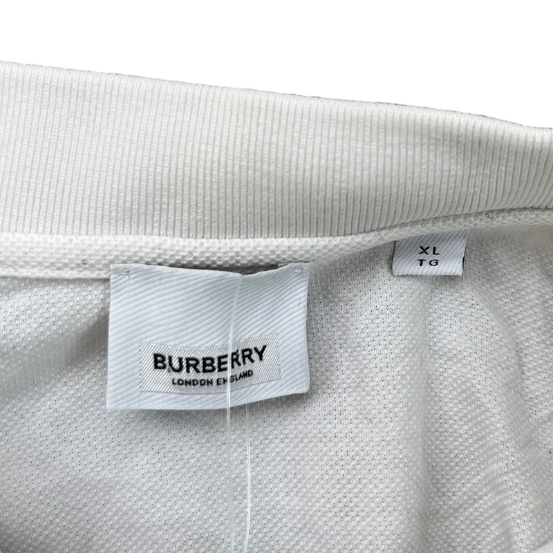 Men's Embroidered Logo T-Shirt White Size XL