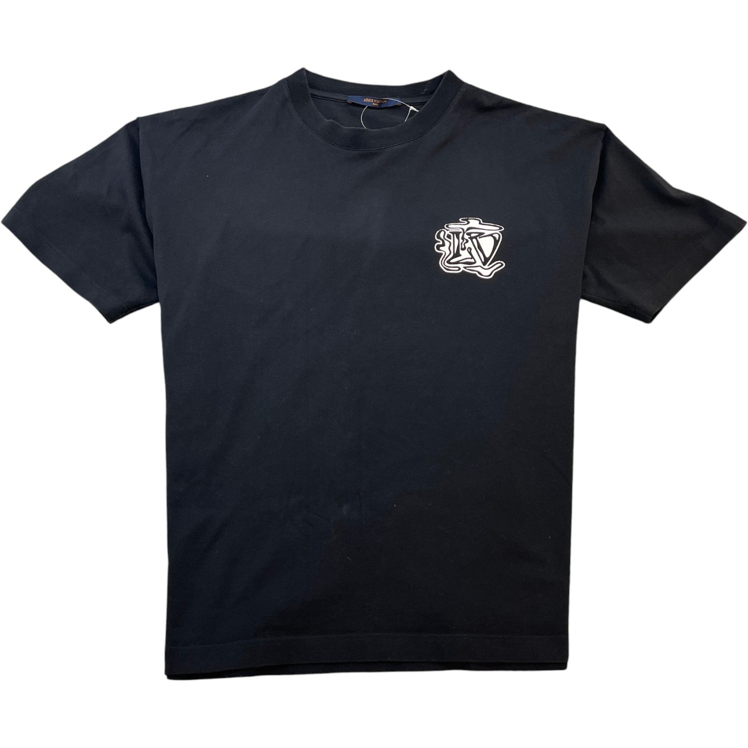 Men's Smoke Print T-Shirt Black Size M - Photo 1
