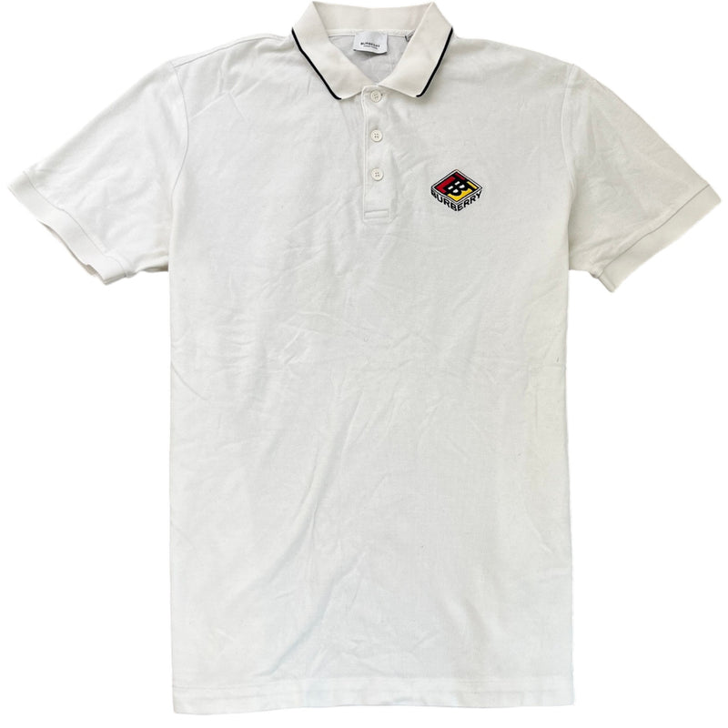 Men's Embroidered Logo T-Shirt White Size XL