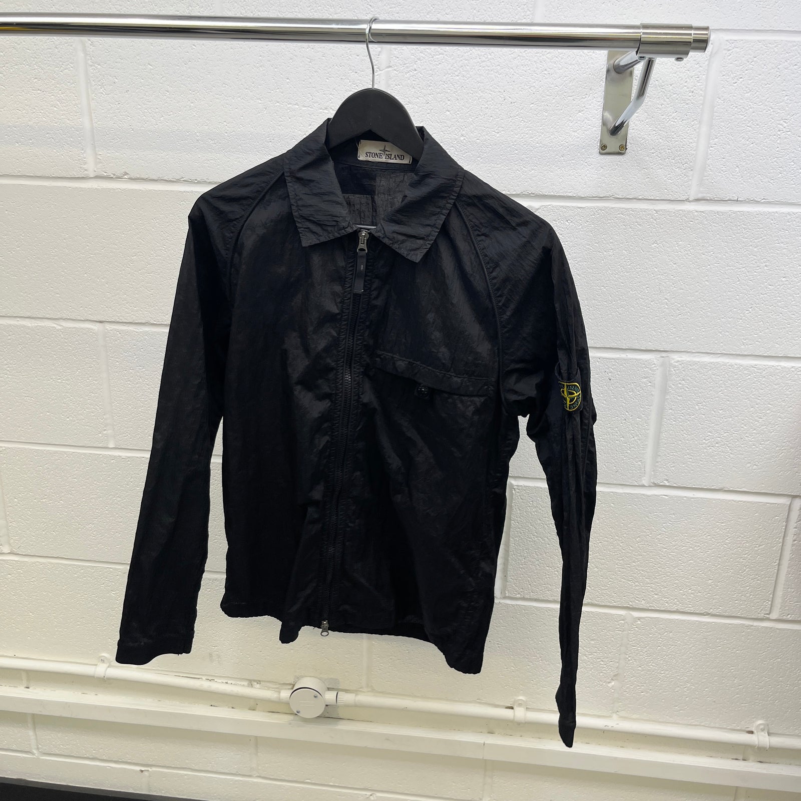 Men's Nylon Metal OverShirt Black Size S - Photo 9