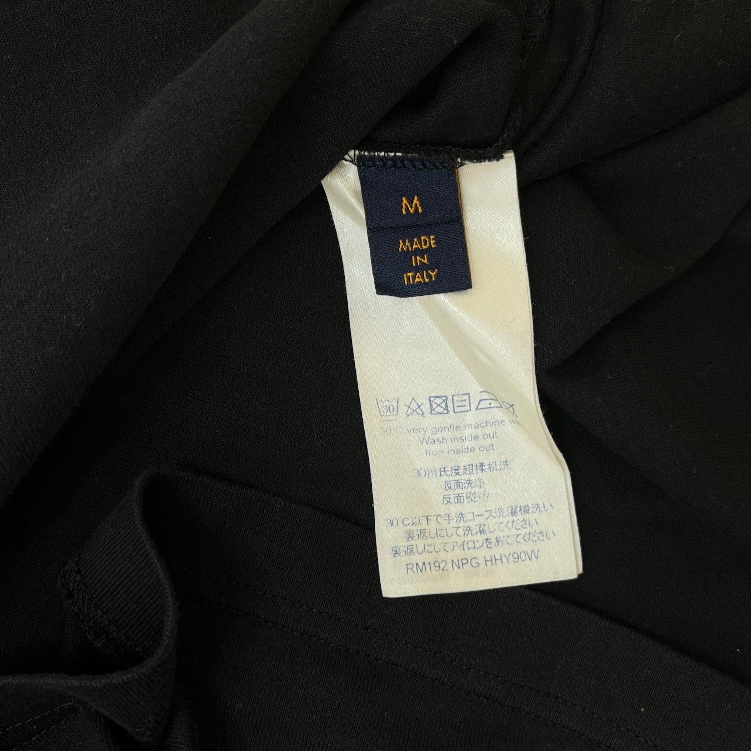 Men's Smoke Print T-Shirt Black Size M - Photo 7