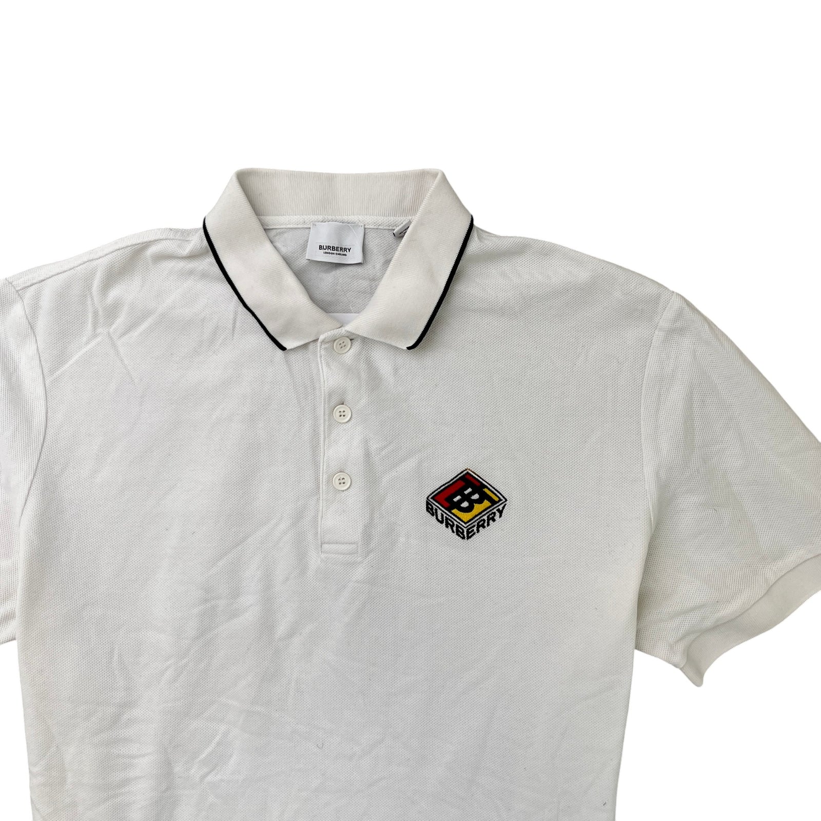 Men's Embroidered Logo T-Shirt White Size XL - Photo 5