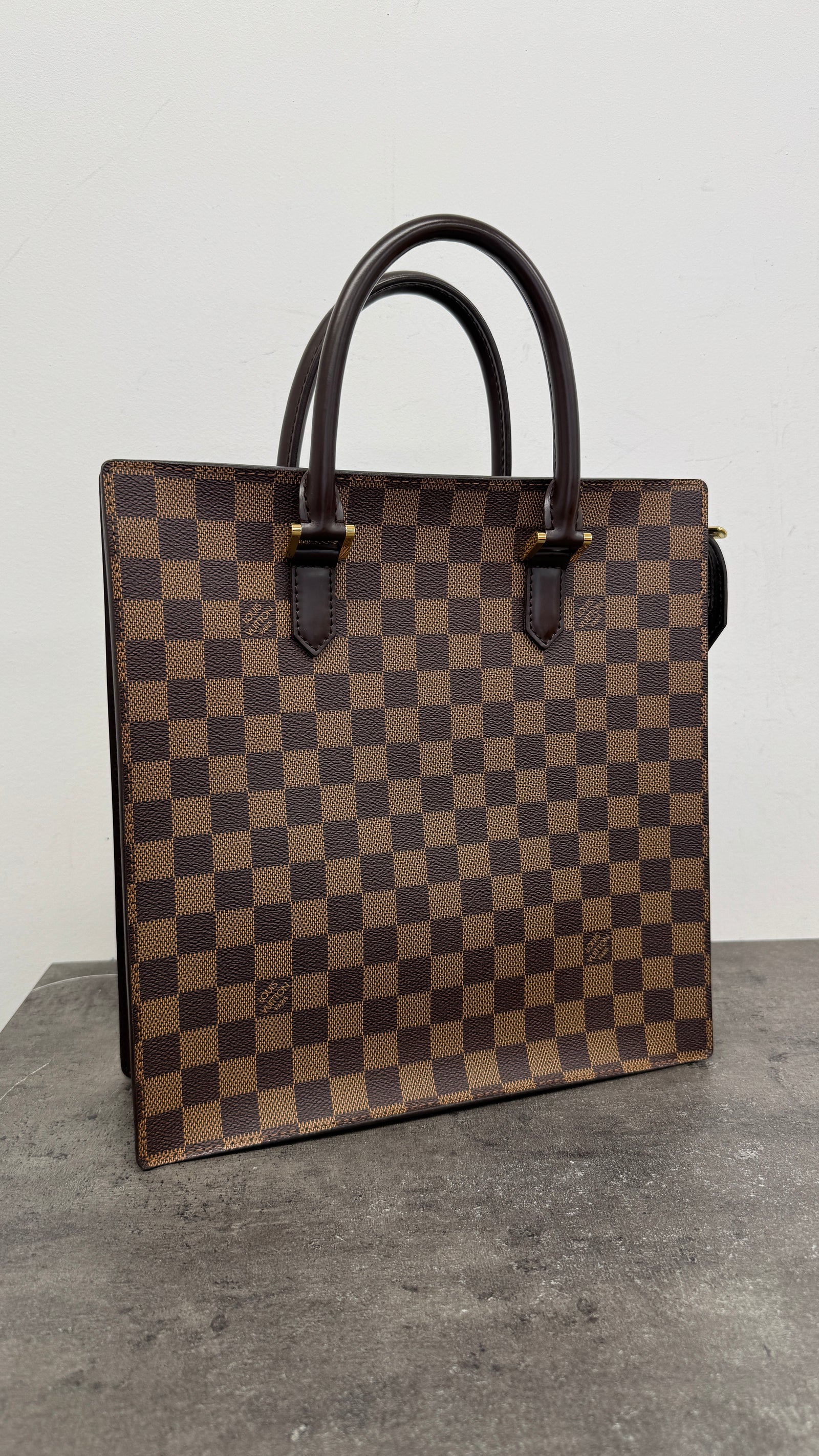 Louis Vuitton Women's Damier Ebene Sac Plat PM Bag Brown - Photo 13