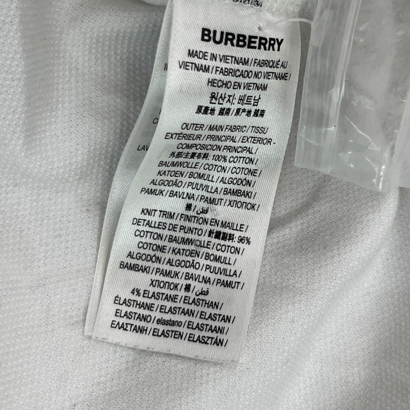Men's Embroidered Logo T-Shirt White Size XL