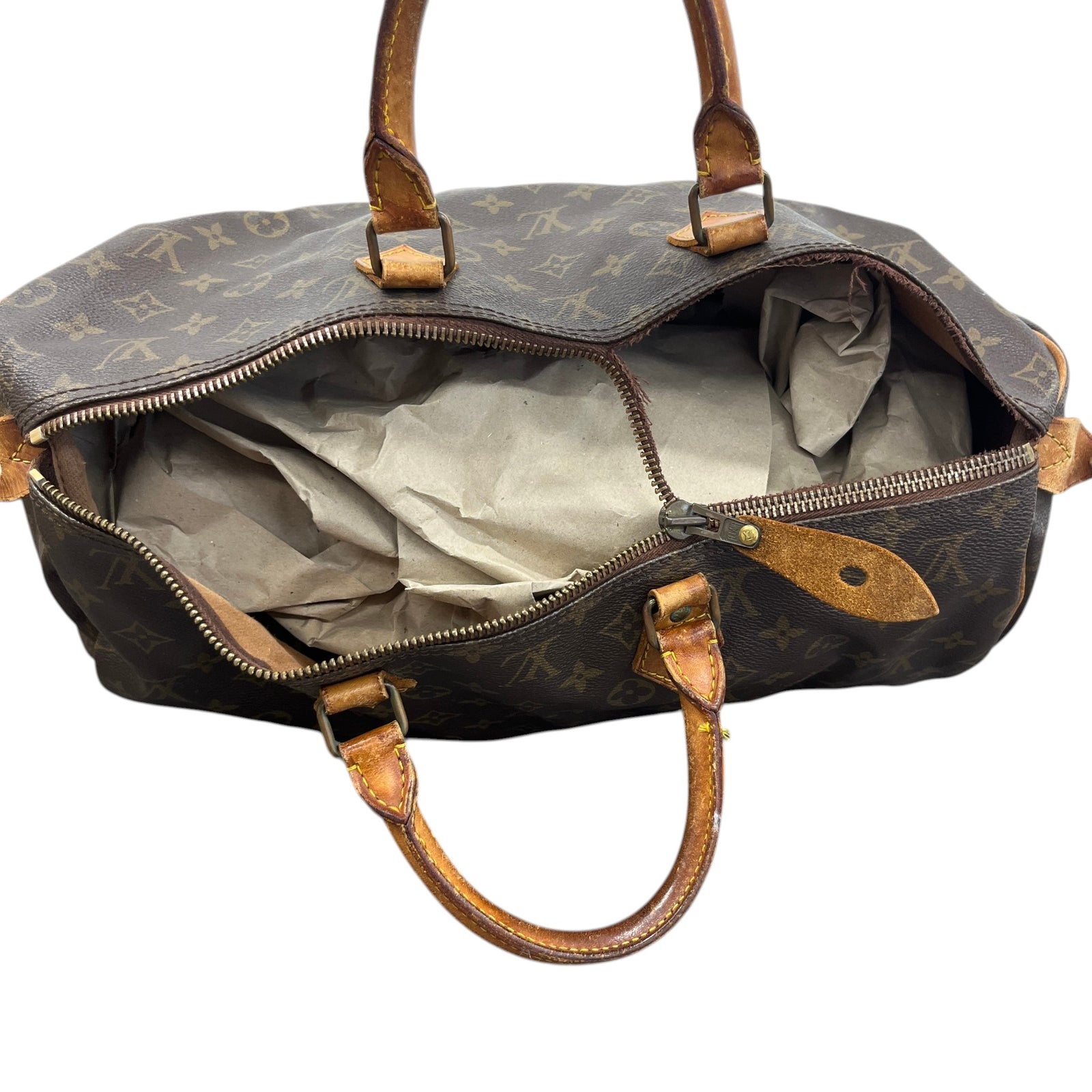 Women's Monogram Speedy 40 Bag Brown - Photo 10