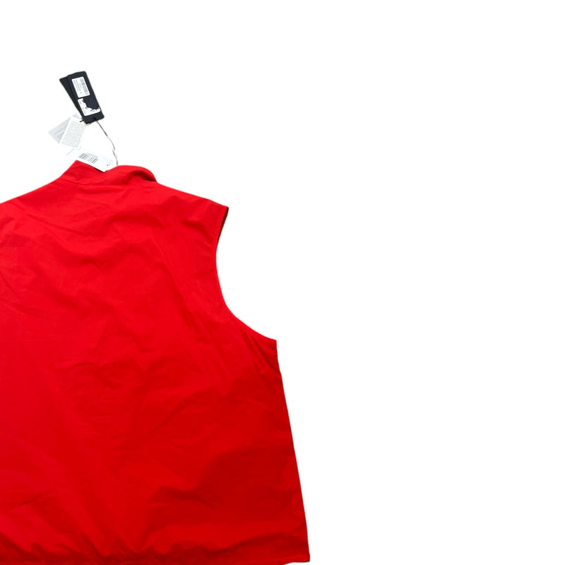 Men's Logo Print Track Gilet Red Size XL