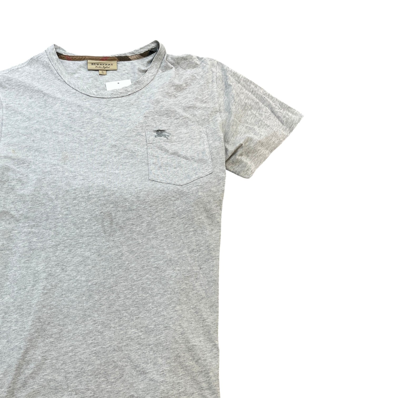 Men's Embroidered Logo T-Shirt Grey Size XL - Photo 3