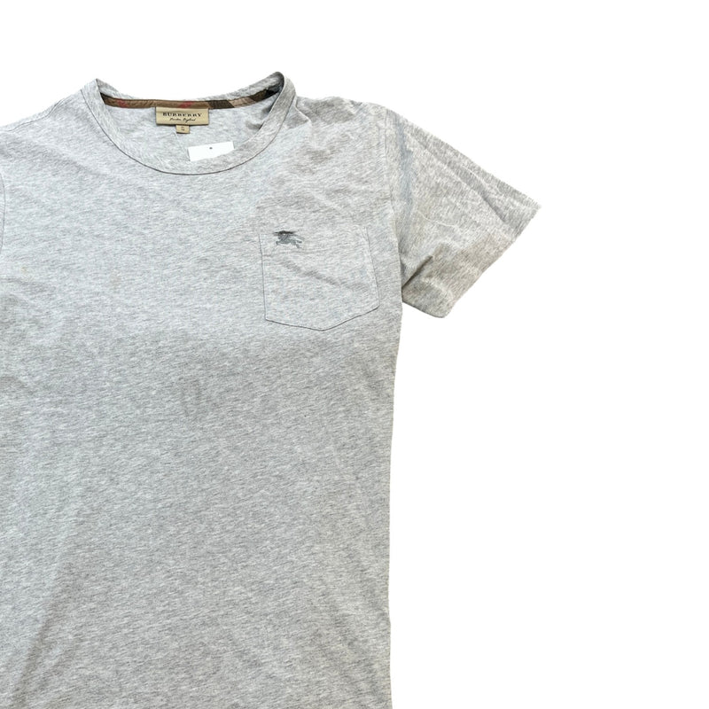 Men's Embroidered Logo T-Shirt Grey Size XL