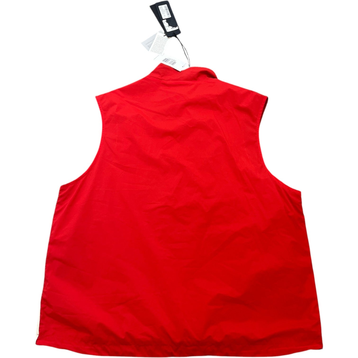 Men's Logo Print Track Gilet Red Size XL - Photo 2