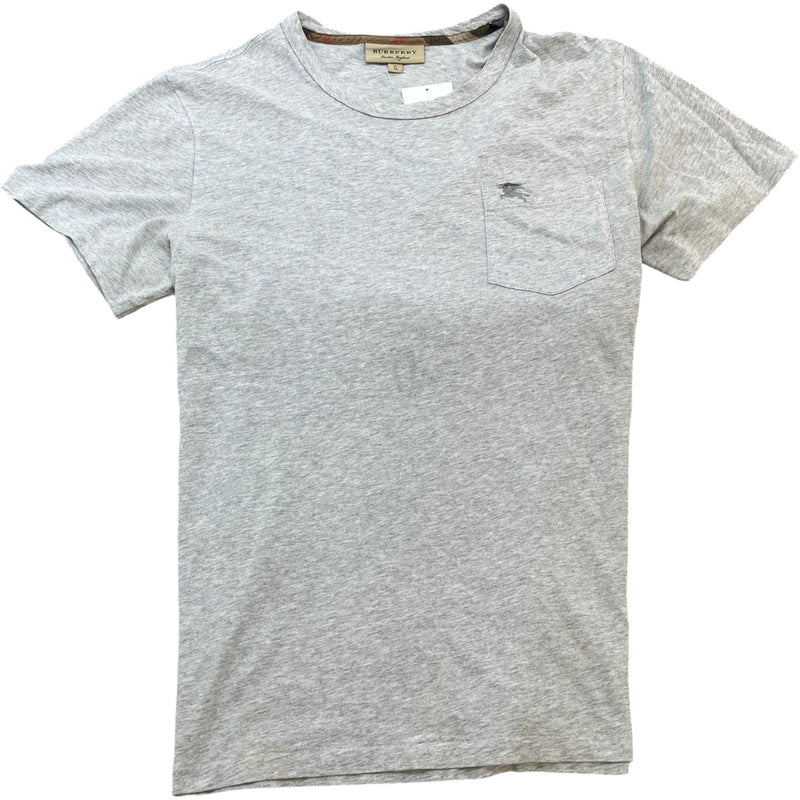 Men's Embroidered Logo T-Shirt Grey Size XL