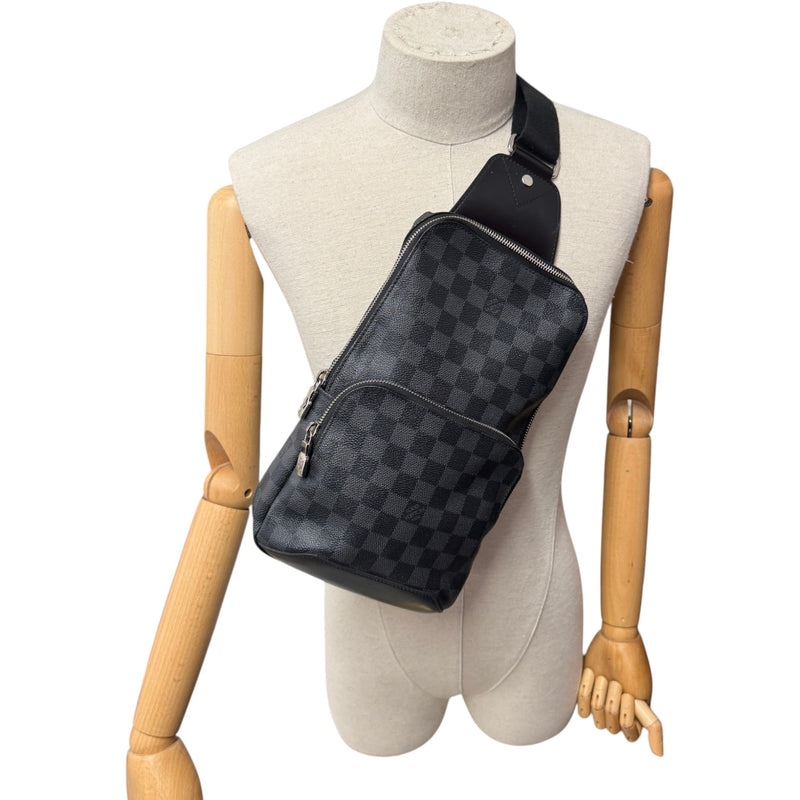 Men's Damier Graphite Avenue Sling Messenger Bag Black