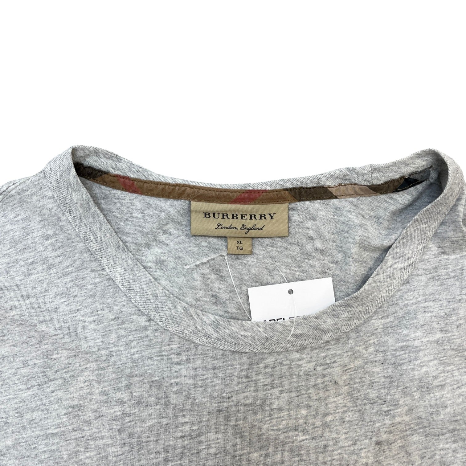 Men's Embroidered Logo T-Shirt Grey Size XL - Photo 5