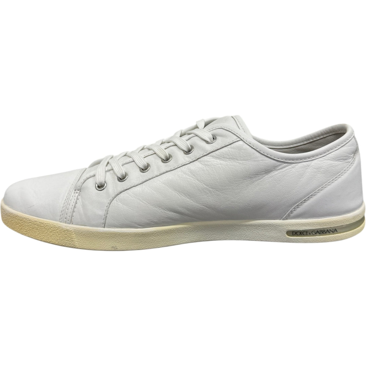 Men's Leather Logo Low Trainers White Size UK 10 / EU 44 - Photo 2