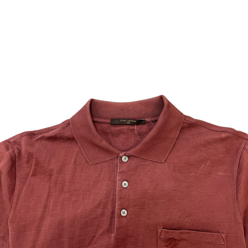 Men's Damier Polo Shirt Brown Size L