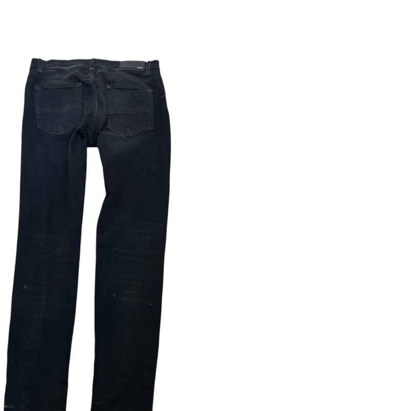 Men's Distressed Skinny Jeans Black Size M / W32