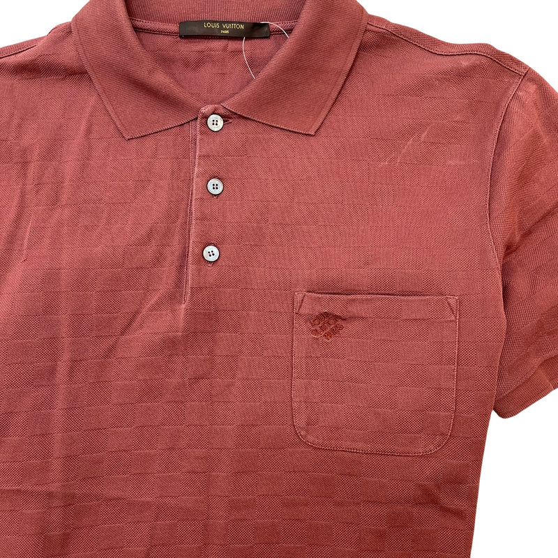 Men's Damier Polo Shirt Brown Size L