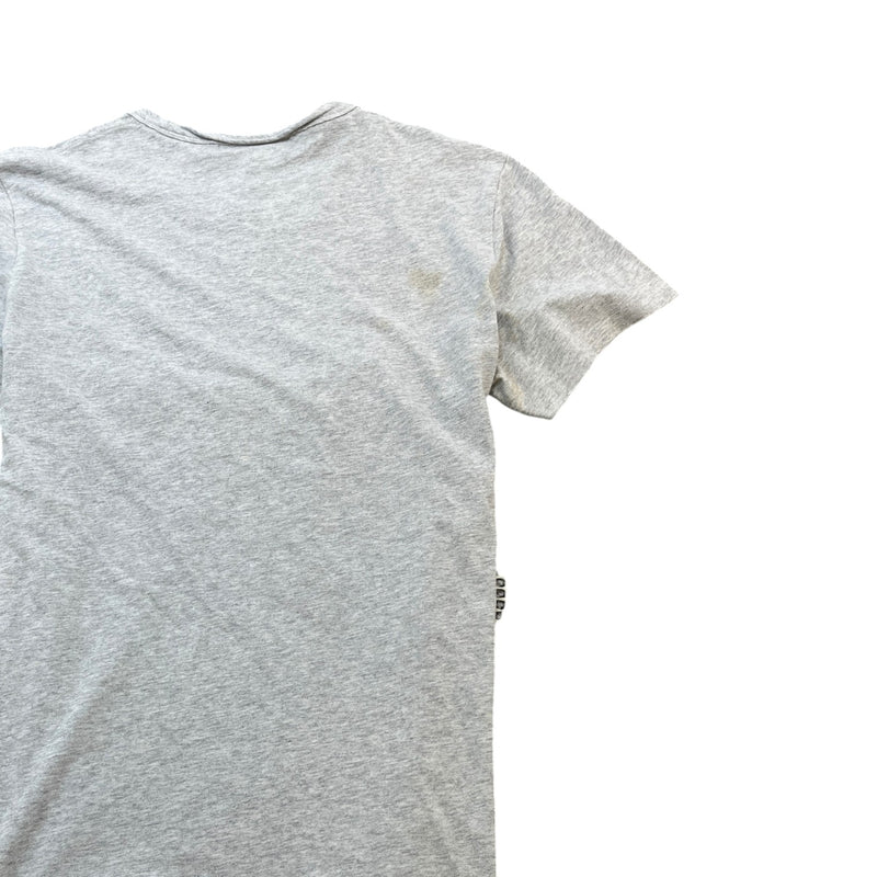 Men's Embroidered Logo T-Shirt Grey Size XL