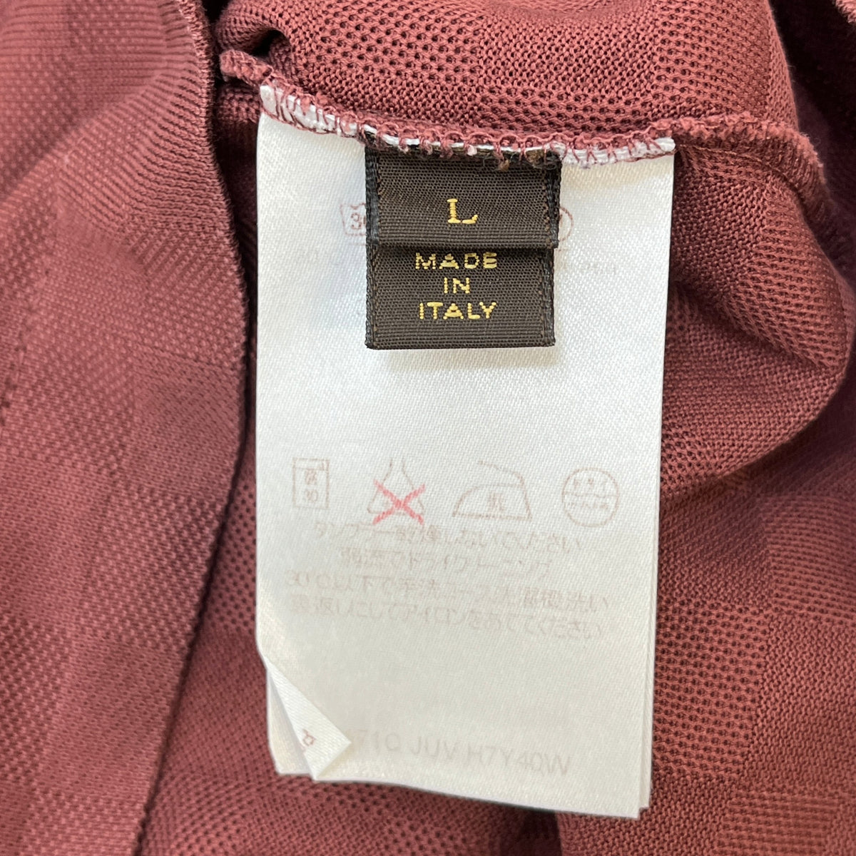 Men's Damier Polo Shirt Brown Size L - Photo 7