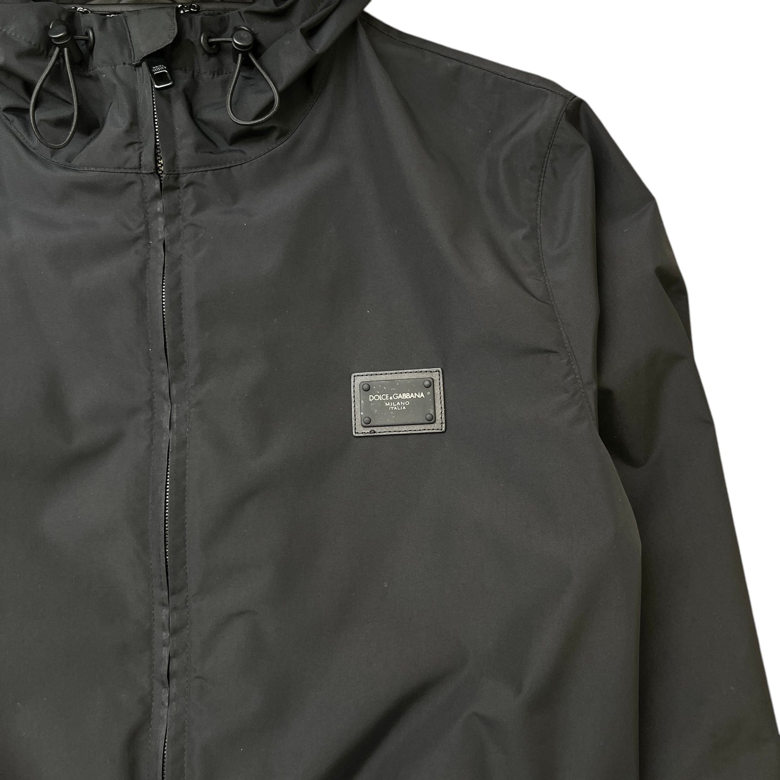 Men's Plaque Logo Windbreaker Black Size IT 46 / S - Photo 5