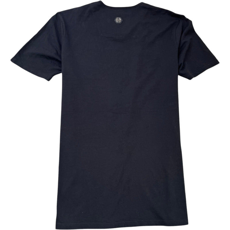 Men's Logo Print T-Shirt Black Size XXL