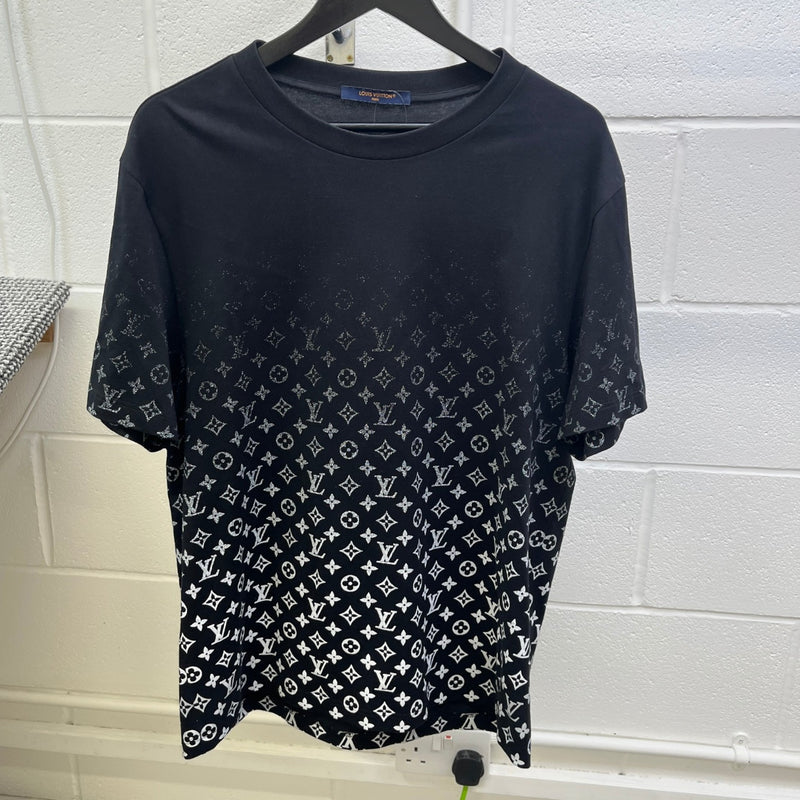 Men's Monogram Gradient T-Shirt Black Size XL