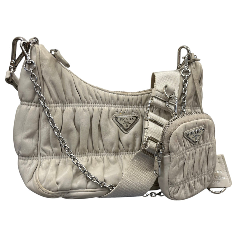Women's Re-edition 2005 Nappa Gaufré Crossbody Bag Beige
