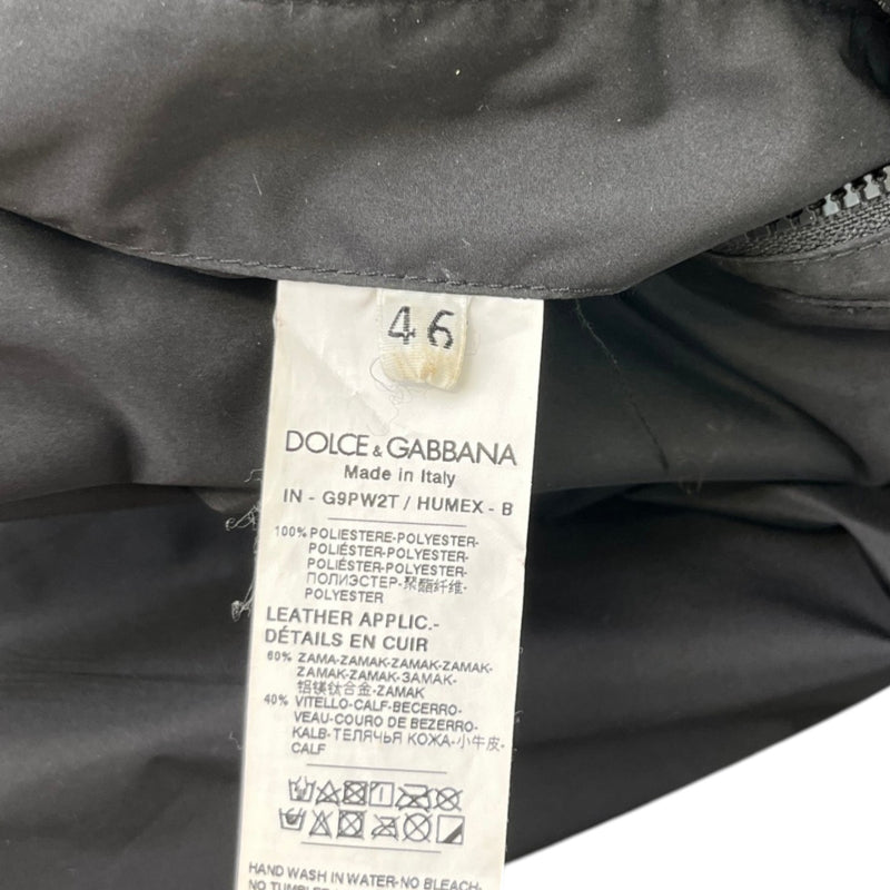 Men's Plaque Logo Windbreaker Black Size IT 46 / S