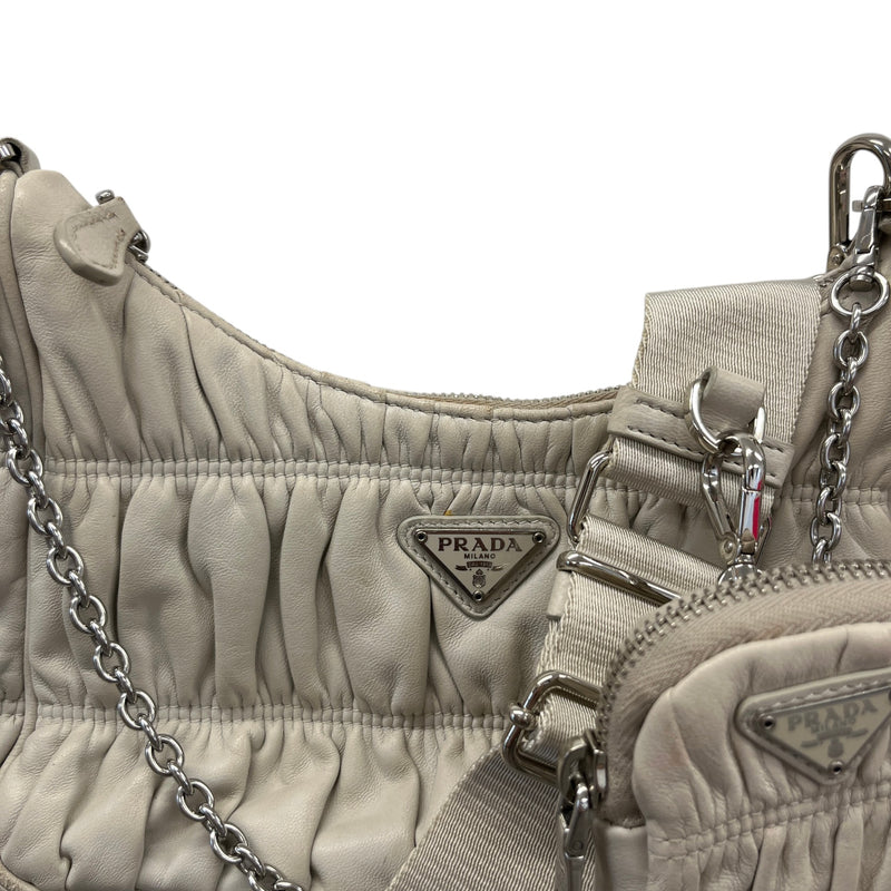 Women's Re-edition 2005 Nappa Gaufré Crossbody Bag Beige
