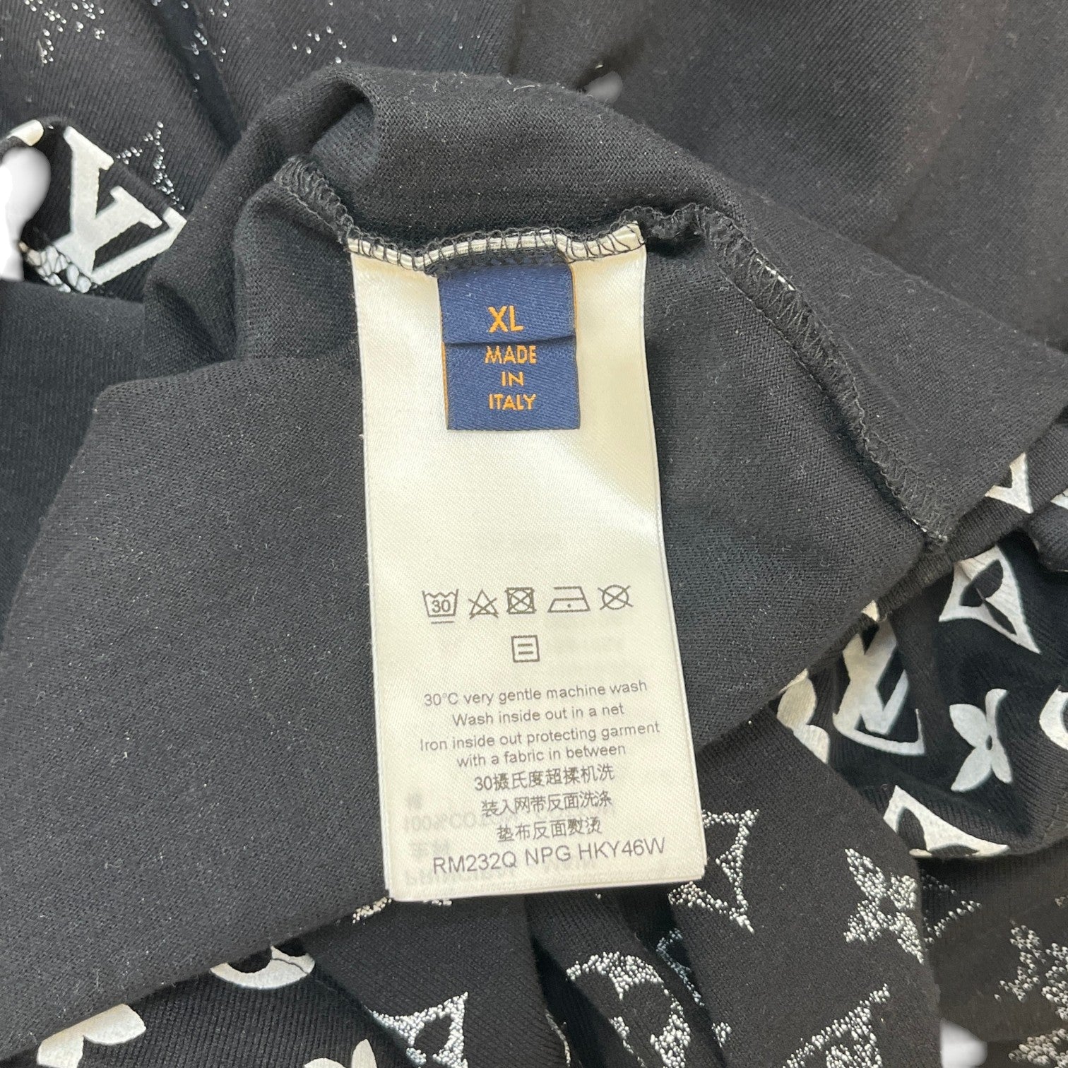 Men's Monogram Gradient T-Shirt Black Size XL - Photo 6