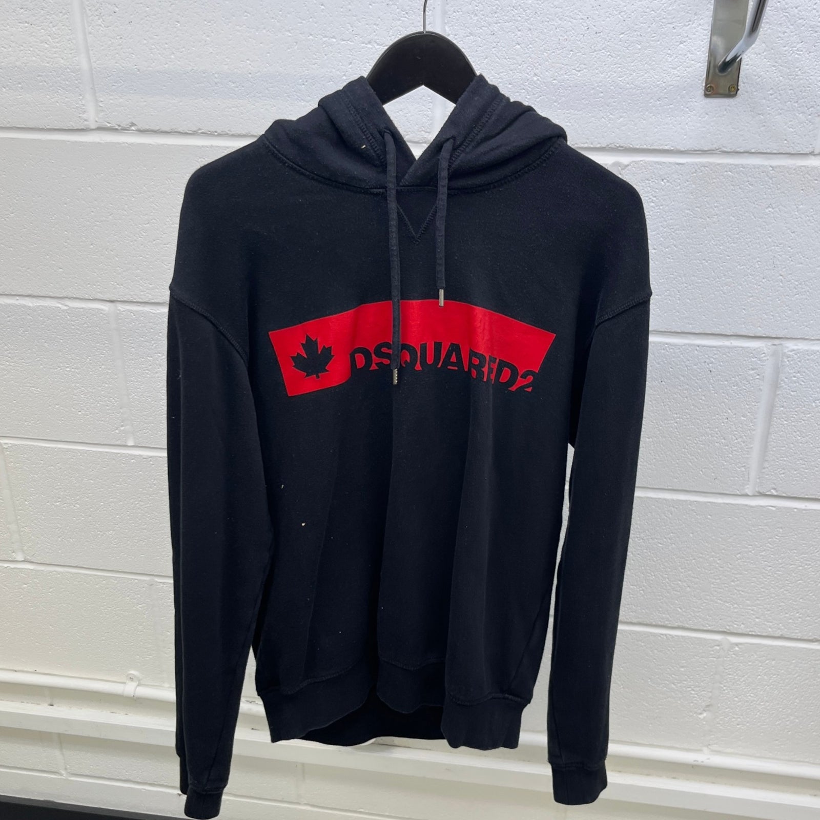Men's Logo Print Hoodie Black Size M - Photo 7