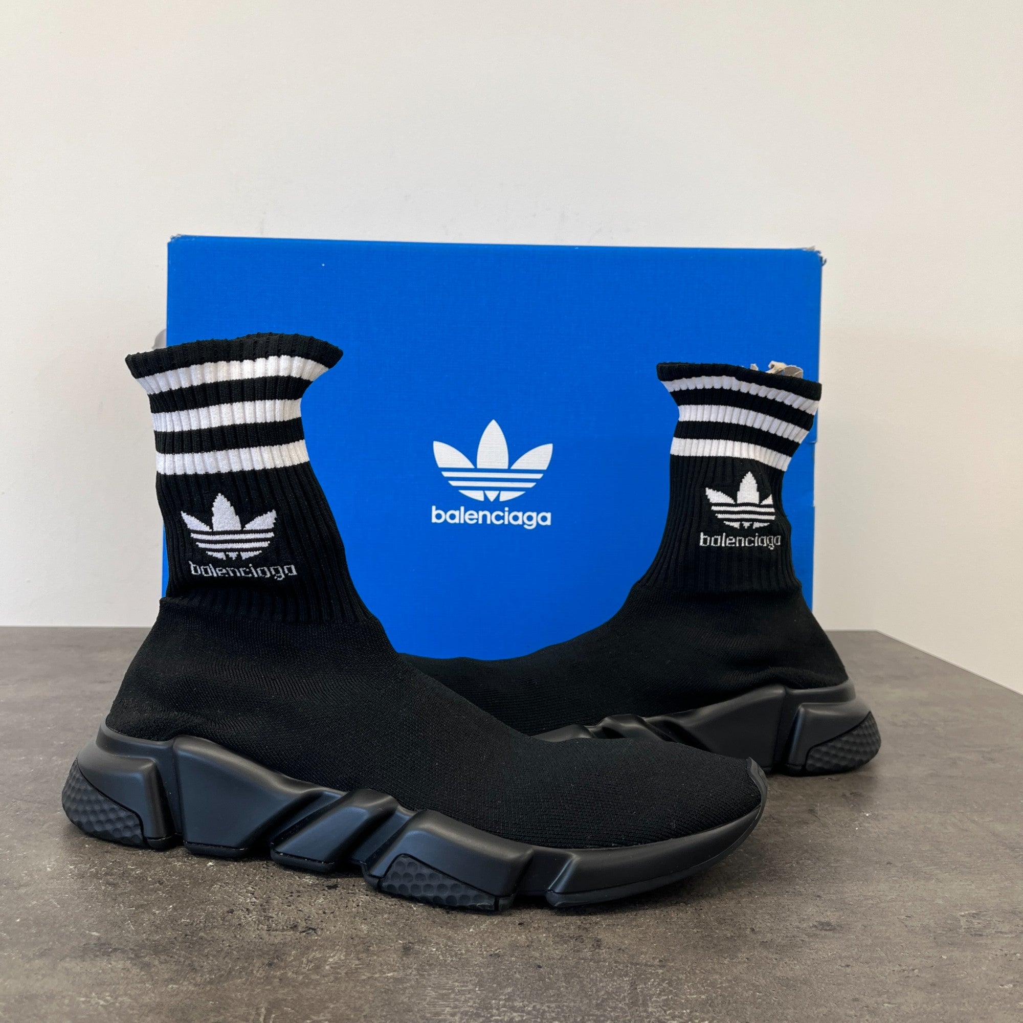 Men's Balenciaga X Adidas Speed Sock High Trainers Black