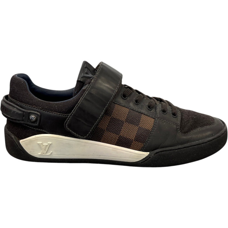 Men's Elliptic Damier Low Trainers Brown Size EU 40 / UK 6
