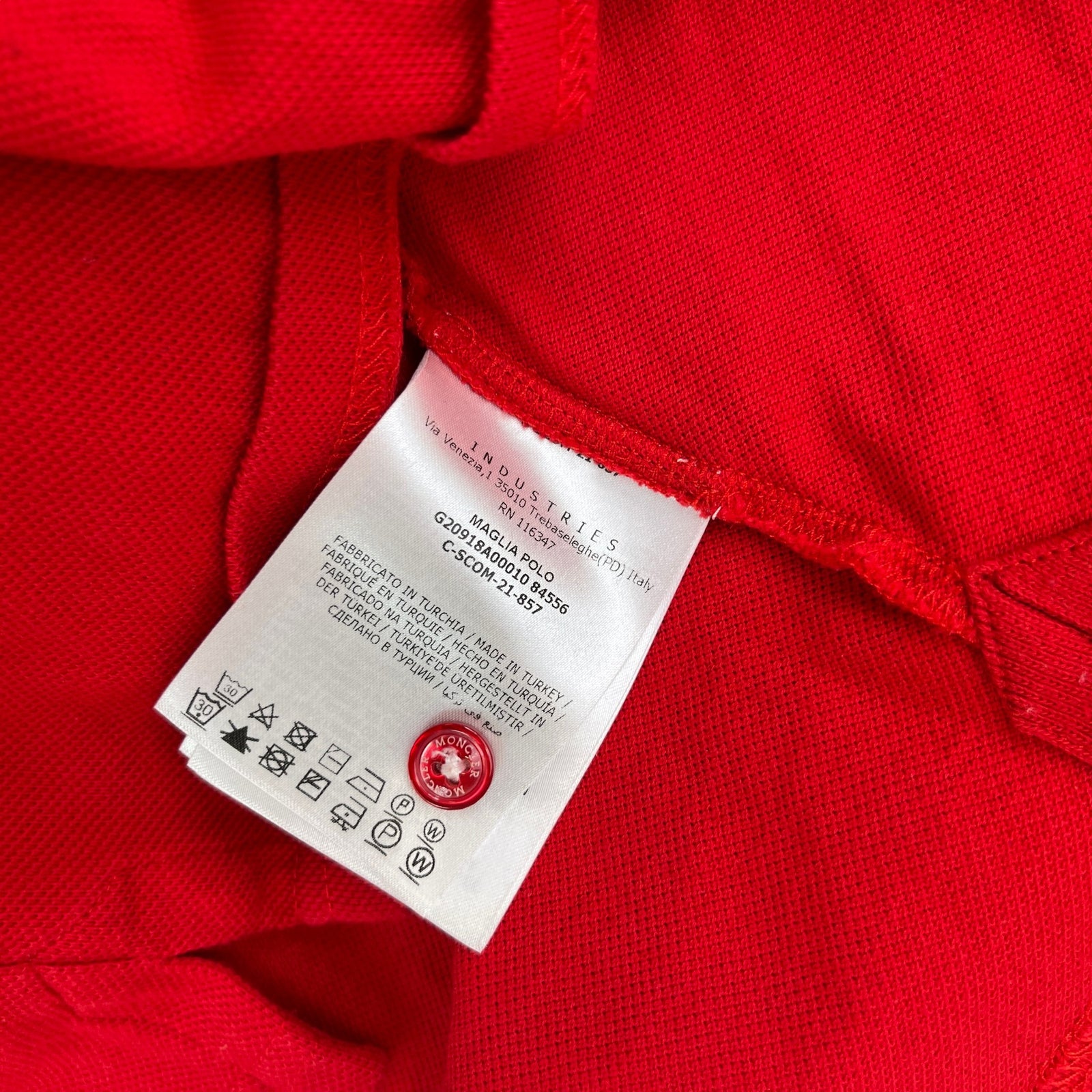 Men's Maglia Polo Shirt Red Size M - Photo 8
