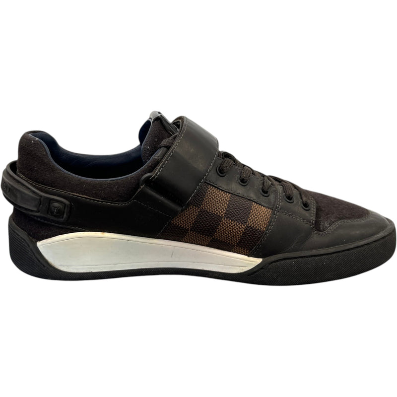 Men's Elliptic Damier Low Trainers Brown Size EU 40 / UK 6