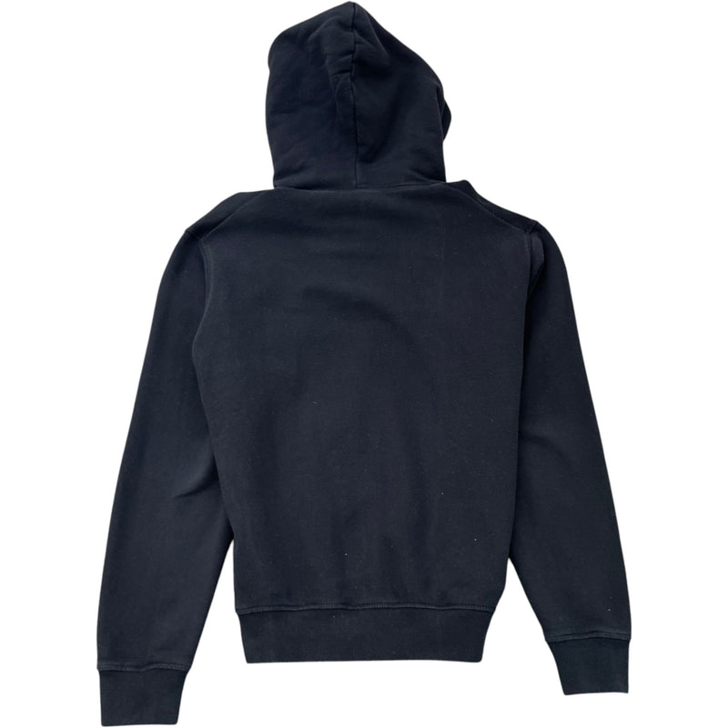 Men's Logo Print Hoodie Black Size M
