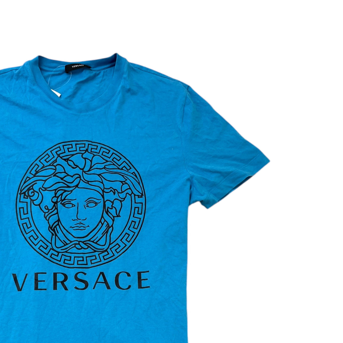 Men's Logo Print T-Shirt Blue Size XXL - Photo 3