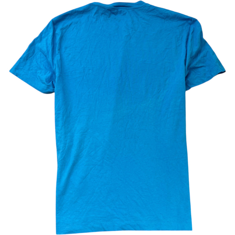 Men's Logo Print T-Shirt Blue Size XXL