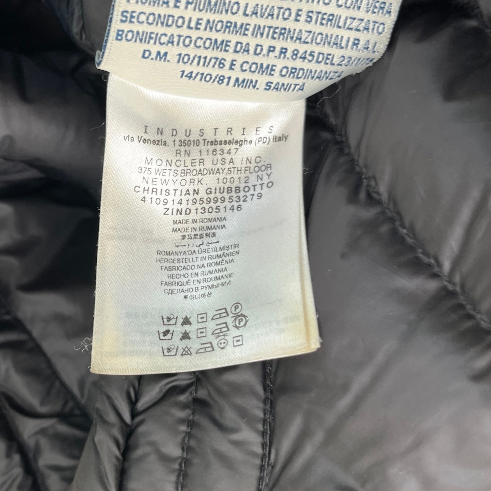 Men's Christian Down Jacket Black Size 1 / S - Photo 7