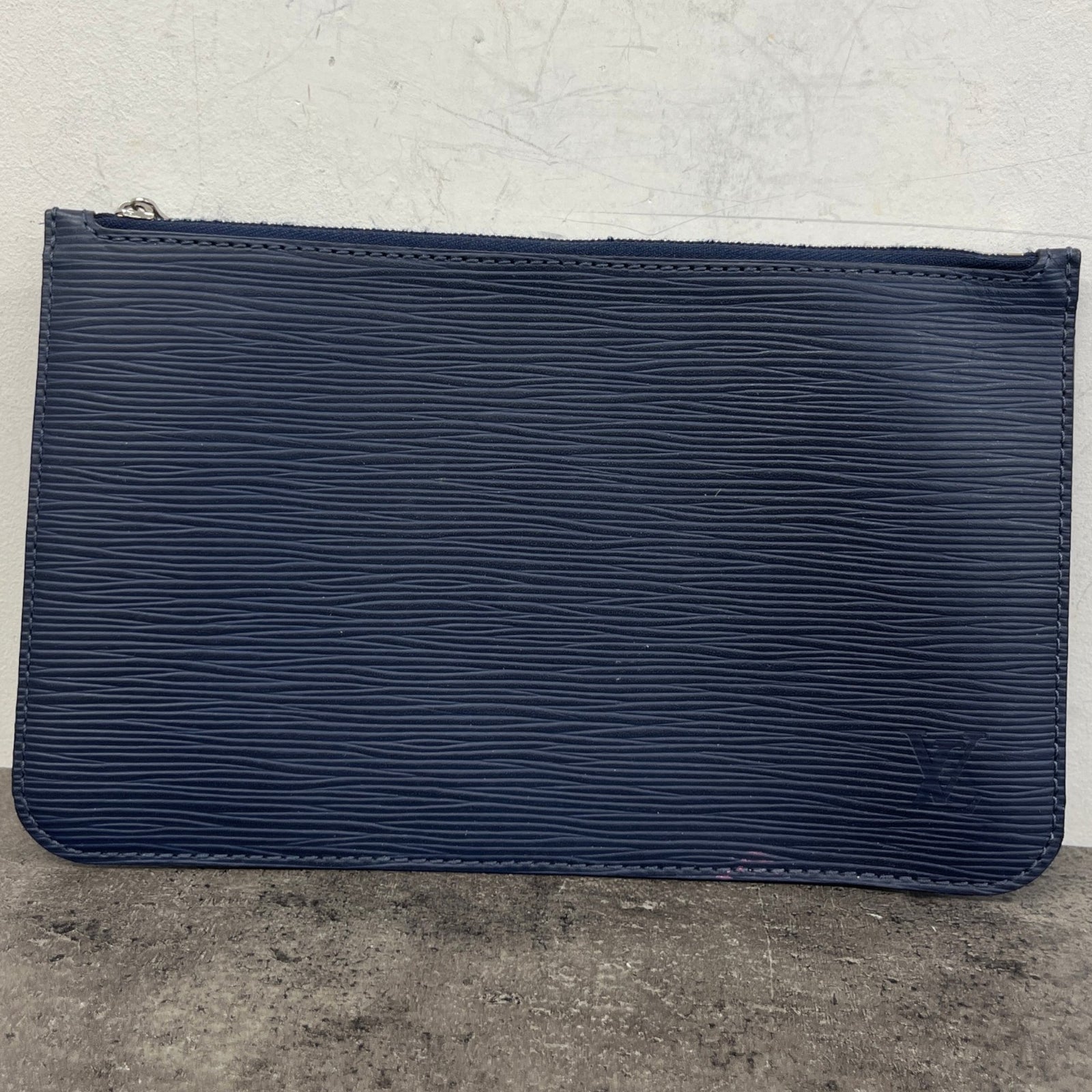 Women's Epi Leather Pouch Navy - Photo 10