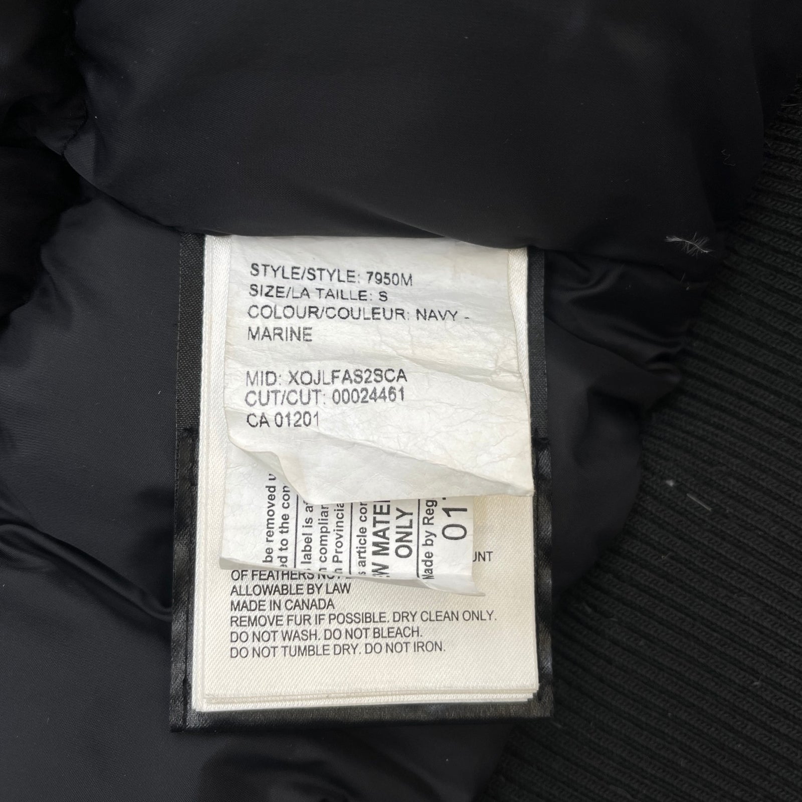 Men's Chilliwack Bomber Down Jacket Navy Size S - Photo 12