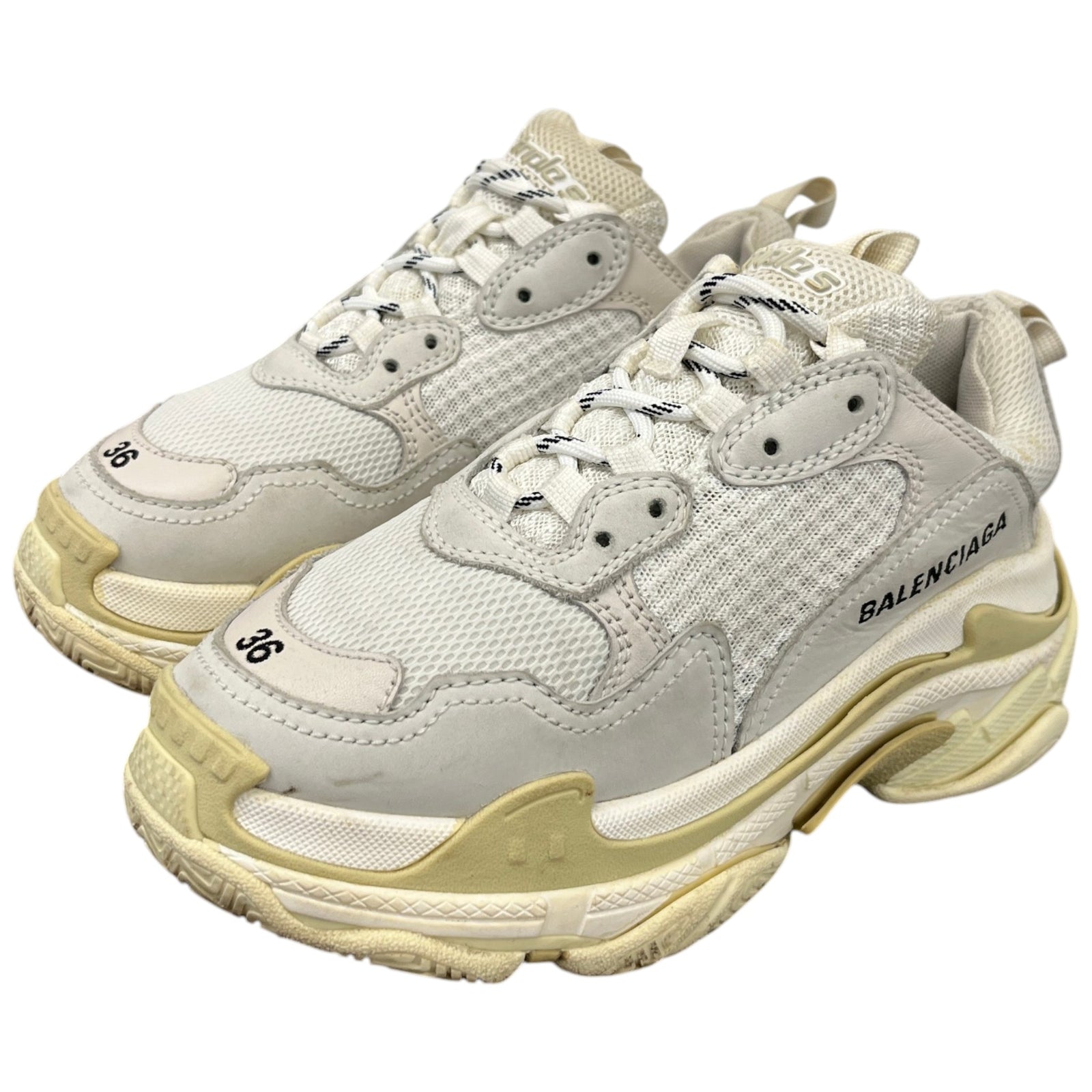 Women's Triple S Low Trainers White Size UK 3 / EU 36 - Photo 9