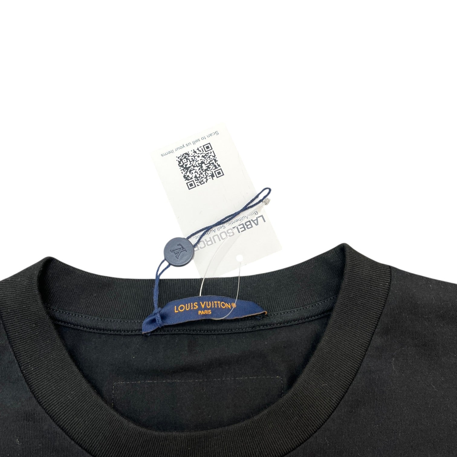 Men's Embossed Lv T-Shirt Black Size L - Photo 6