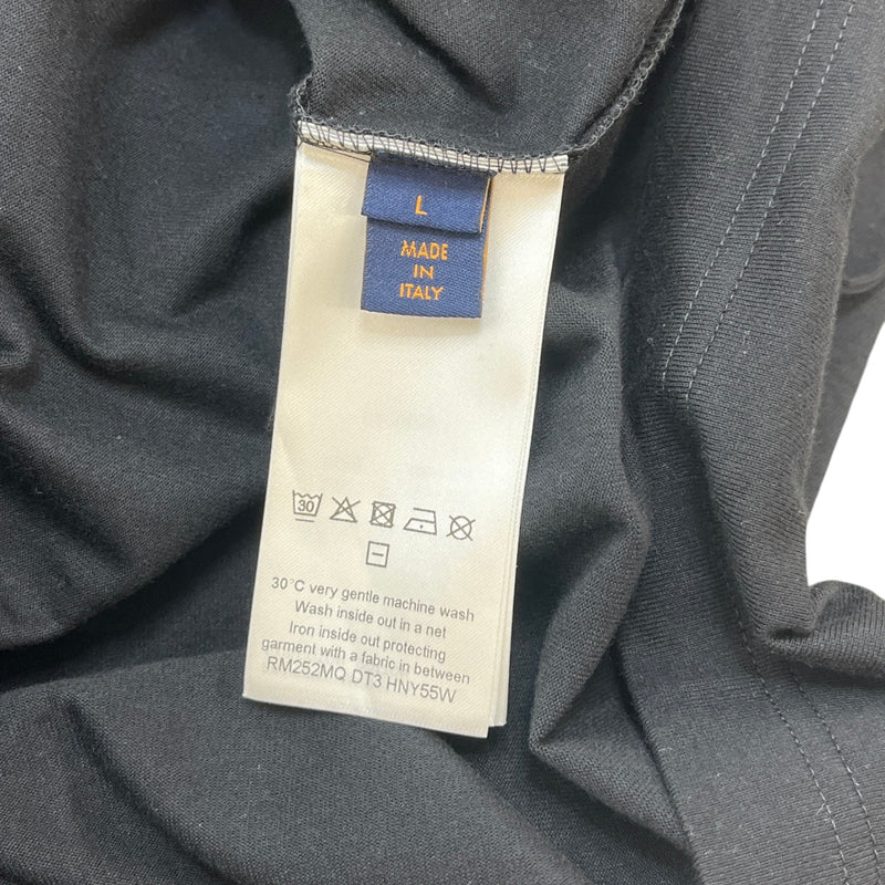 Men's Embossed Lv T-Shirt Black Size L