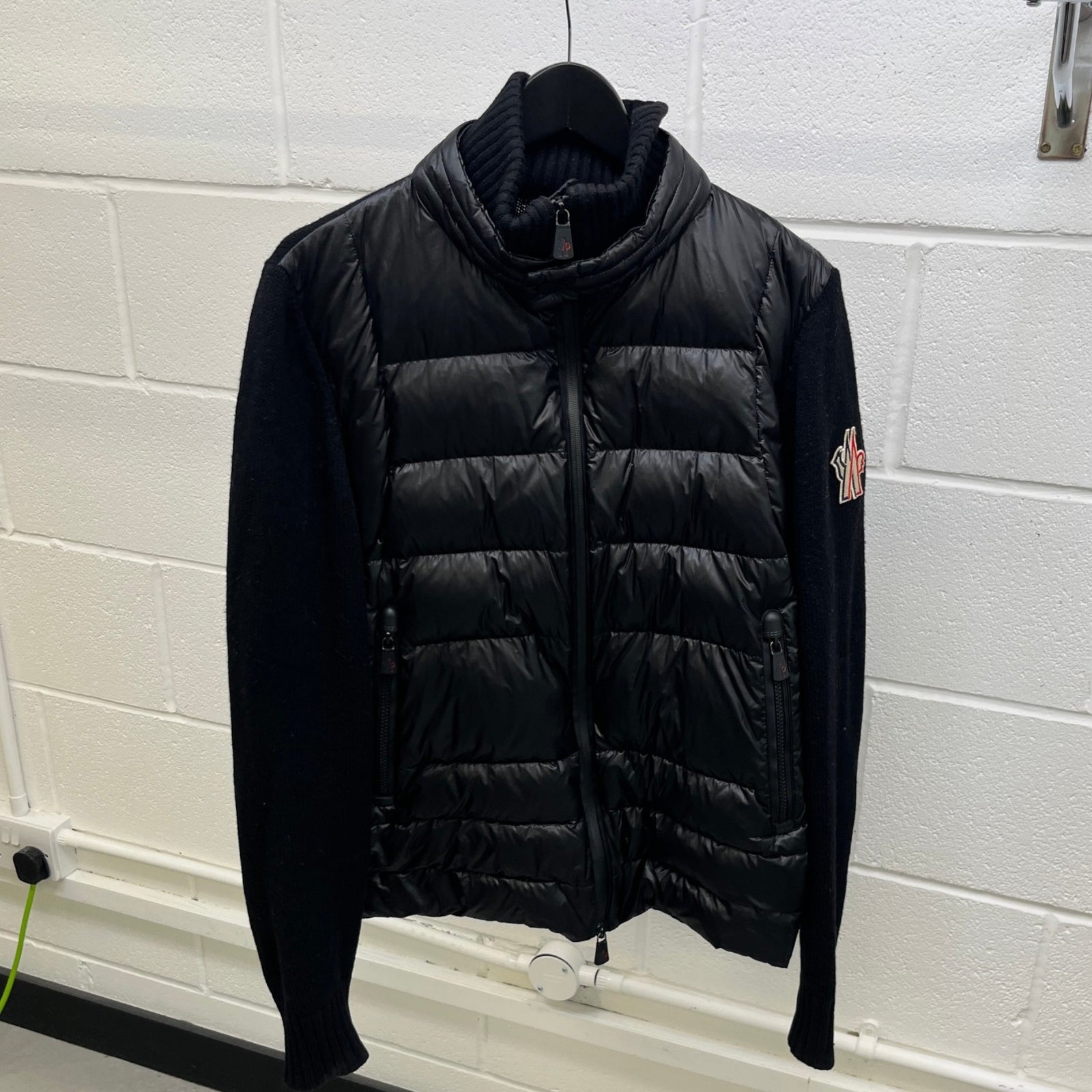 Men's Cardigan Tricot Down Jacket Black Size L - Photo 10