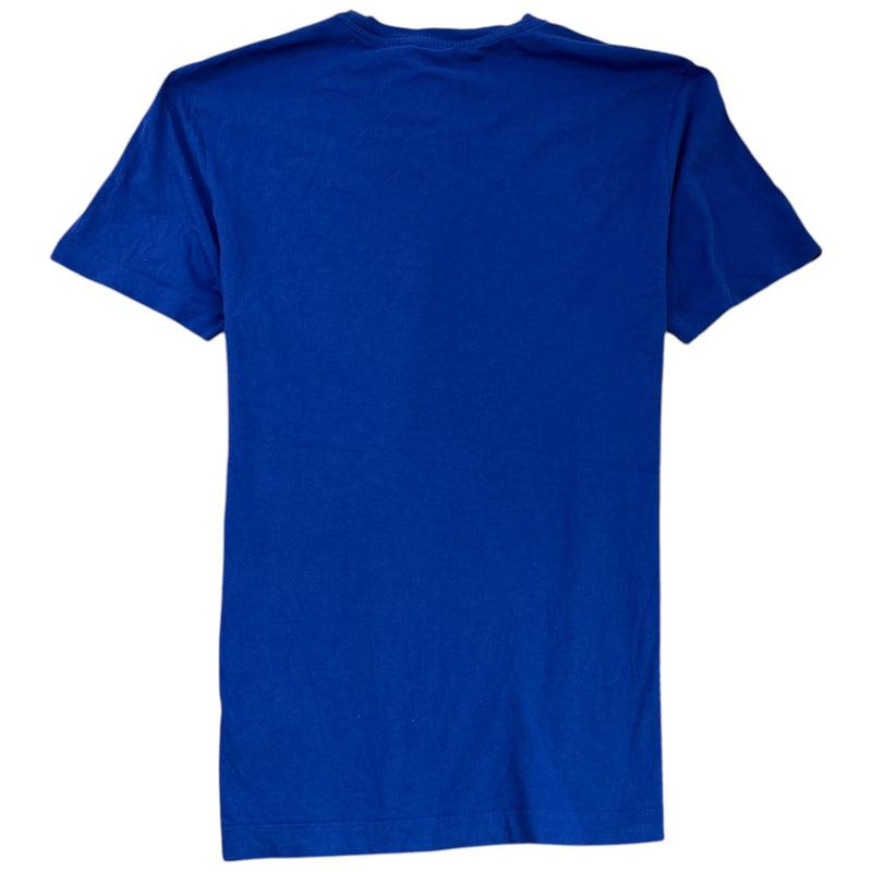 Men's Logo Print Polo Shirt Blue Size XXL