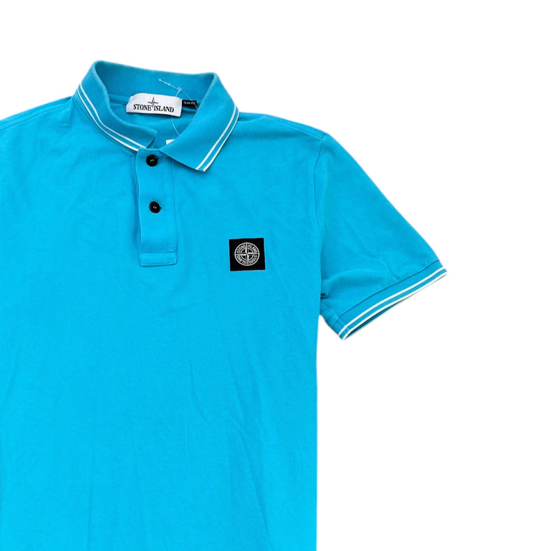 Men's Compass Logo Short Sleeve Shirt Blue Size M