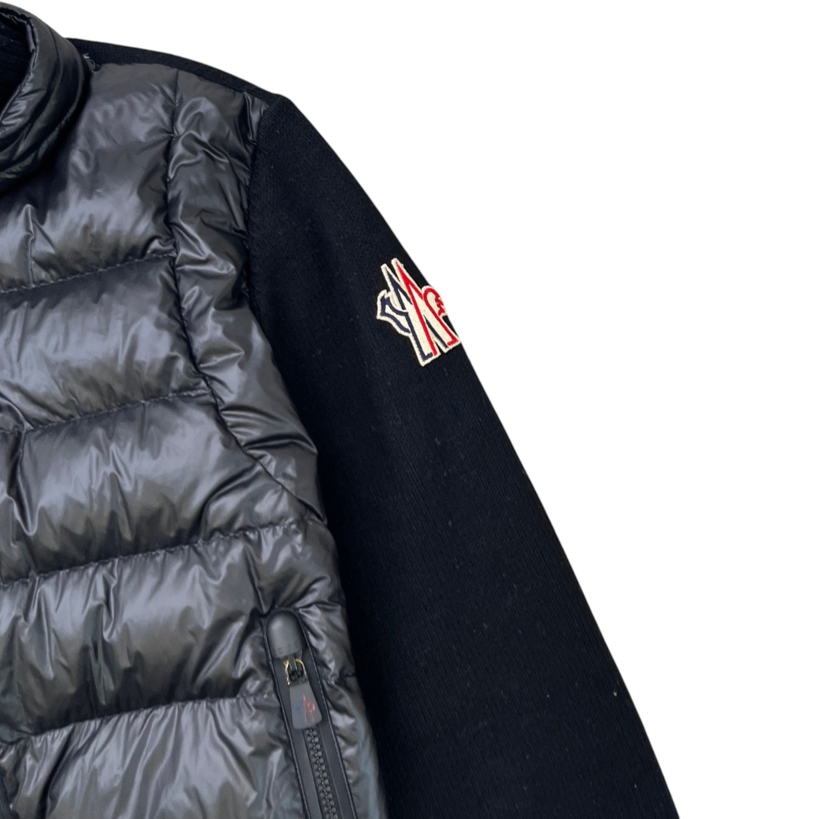 Men's Cardigan Tricot Down Jacket Black Size L - Photo 5